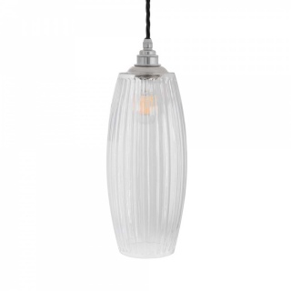 Henley Curve Fluted Glass Pendant Light